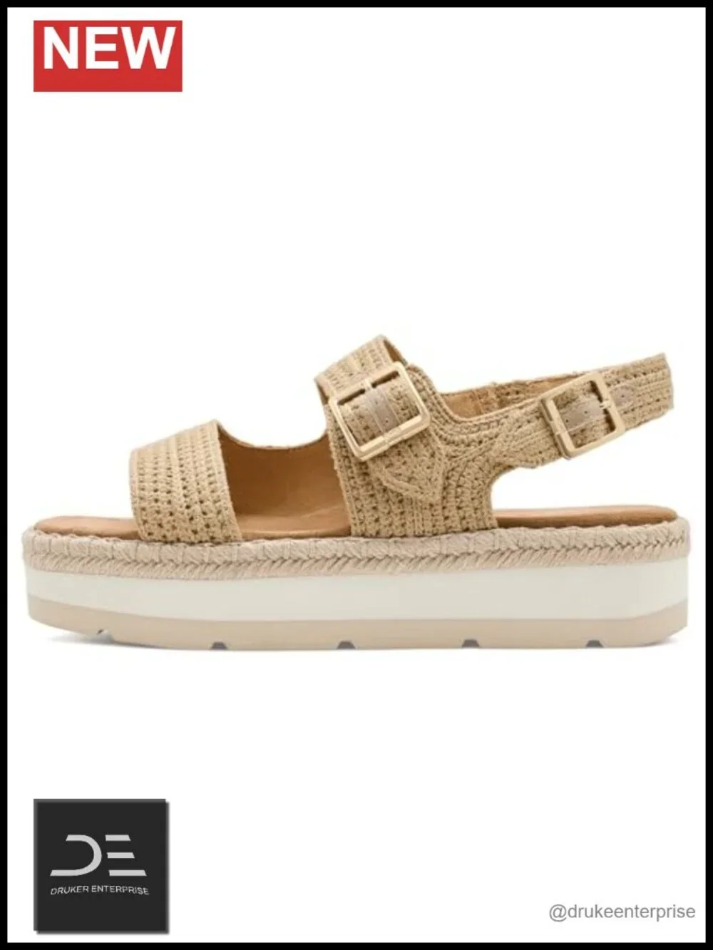 TOMS Giana Women's Espadrille Wedge Sandals Platform Heels